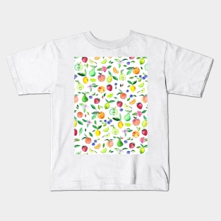 Fresh Fruit - a watercolor pattern Kids T-Shirt